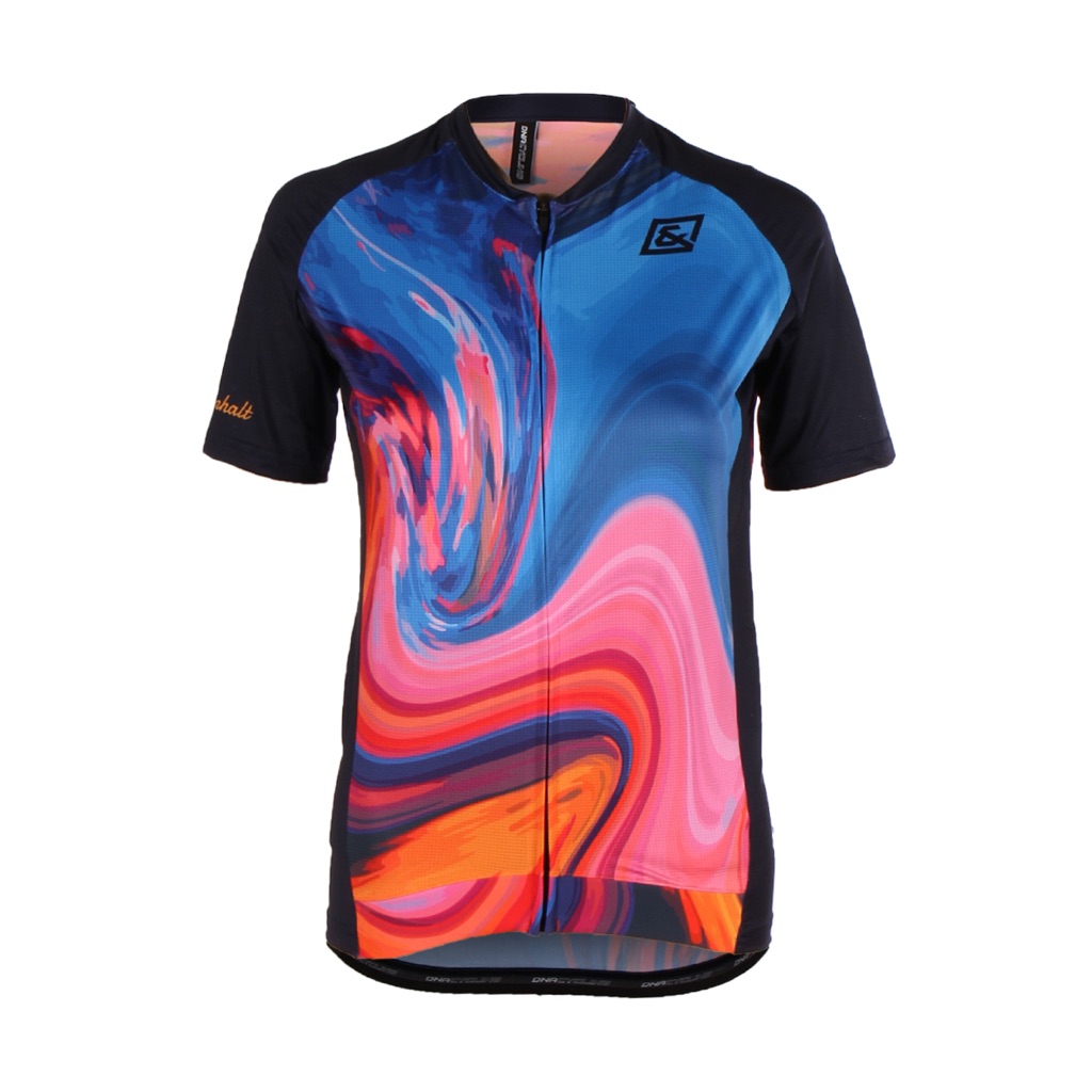 Dna Cycling Women’s Tour Jersey “Lava Lamp” Sport Fit Full Zip